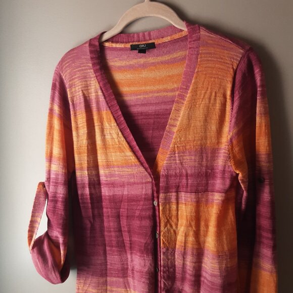 Emu Australia Merino Wool Vibrant Striped Cardigan Size Small - Picture 2 of 14